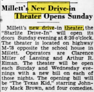 Starlite Drive-In Theatre - Aug 14 1948 Ad